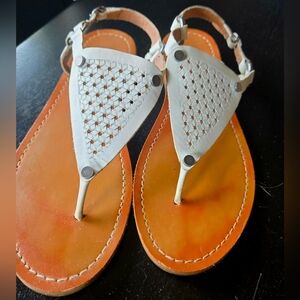 Stylish Tan and White Sandals